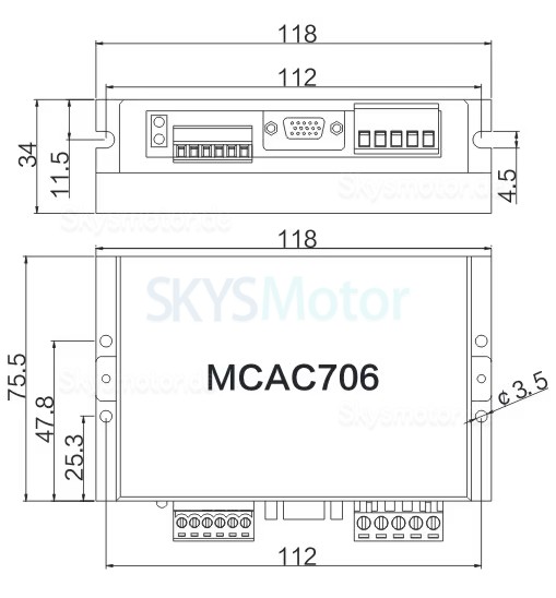 180W 36V Bürstenloser DC Servomotor & Servoantriebe Kit 57JSF1830P+MACA706 0,6N.m 3400U/min Φ57mm für Tintenstrahldrucker